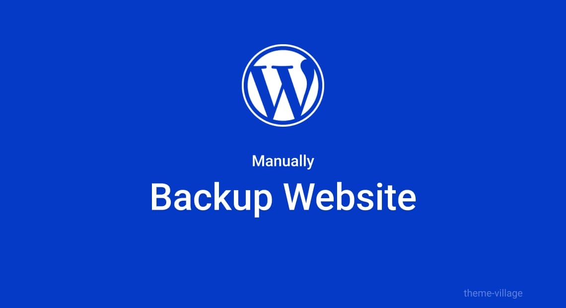 wordpress backup manully