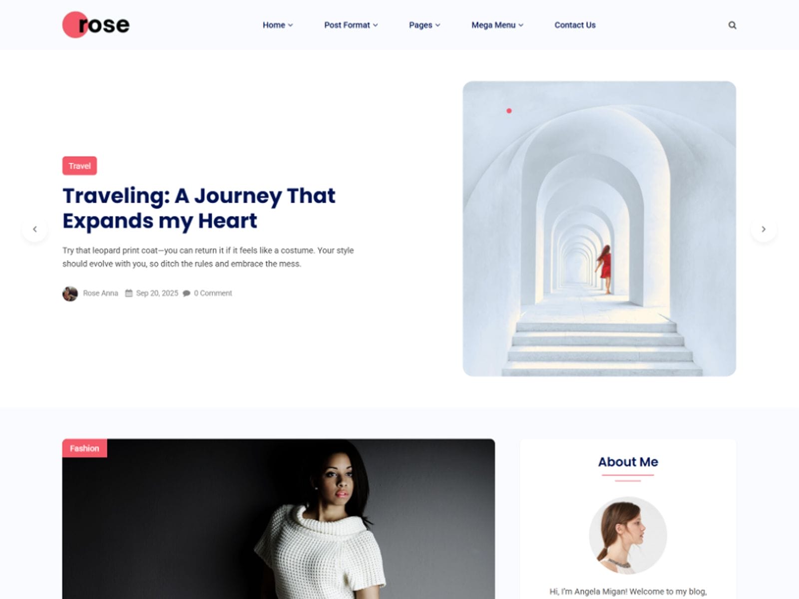 Rose Personal Blog Template