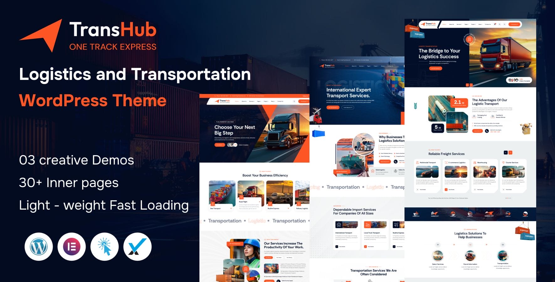 Transhub Transportation & Logistics WordPress Theme
